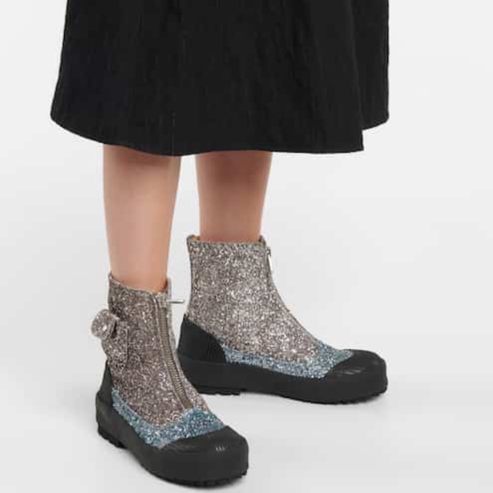 JW Anderson Glitter Duck Boots - Blue